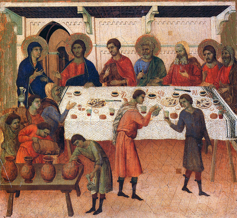 Γάμος στην Κανά της Γαλιλαίας (Duccio, Maesta, θραύσμα)