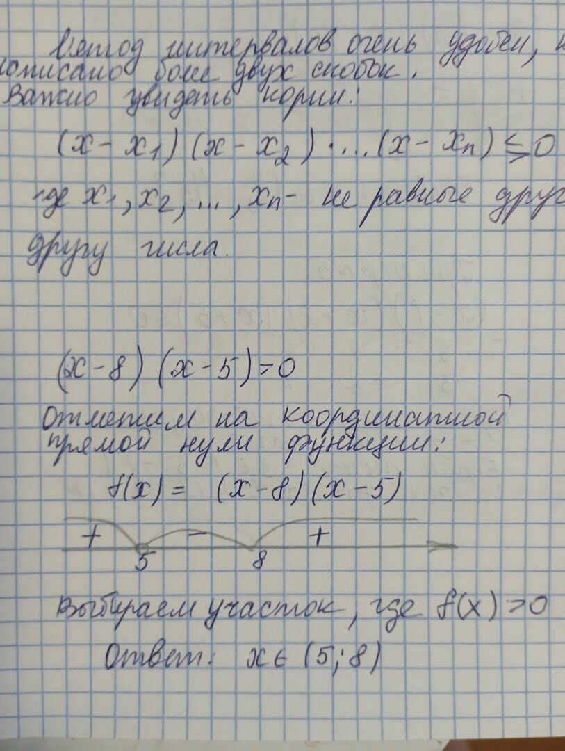 Применение метода интервалов для решения неравенств функции (алгебра 9  класс, ОГЭ) | Учение и печенье | Дзен