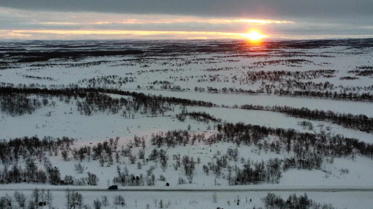 Закат в Тундре, Кольский полуостров.