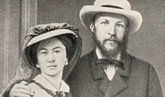 Дмитрий Менделеев с первой супругой Феозвой Лещевой