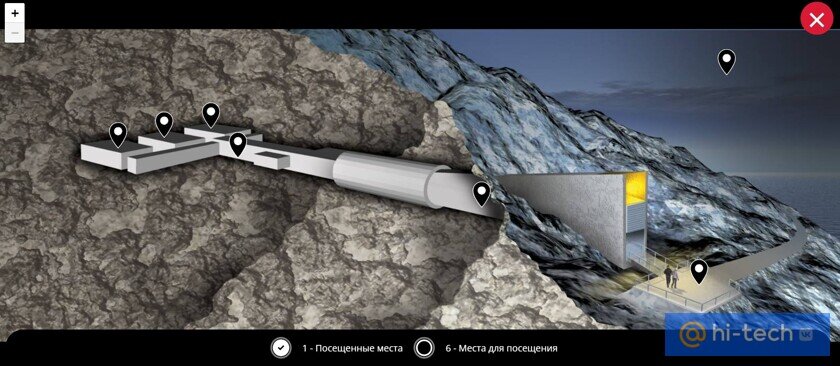    Карта хранилища. Источник: seedvaultvirtualtour.com