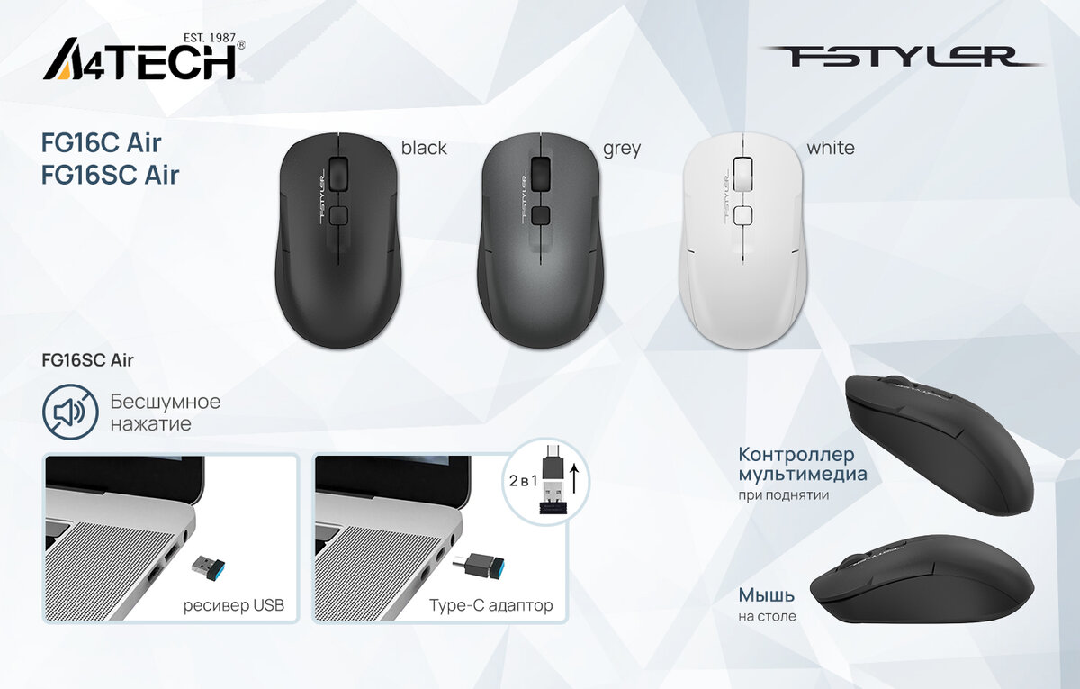 Беспроводные мыши можно использовать в качестве мультимедийного контроллера просто подняв их в воздух.