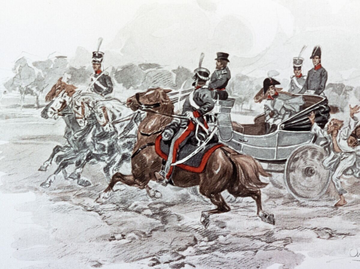    Репродукция иллюстрации Александра Апсита к роману Льва Толстого "Война и мир"© РИА Новости