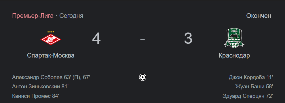 Александр Бубнов сделал заявление после матча «Спартак» — «Краснодар»