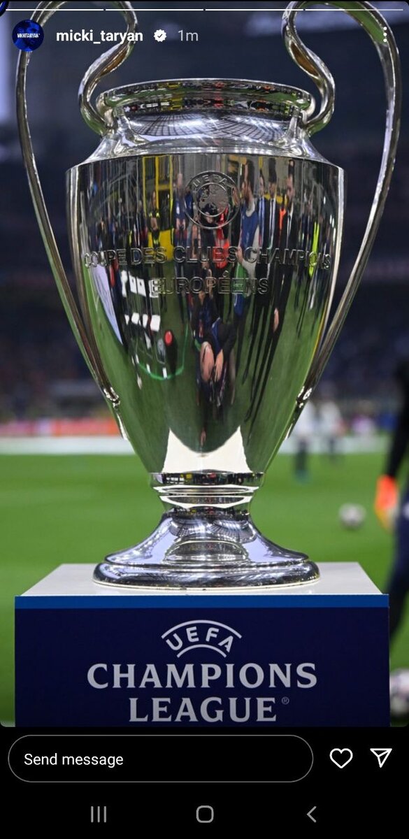 Сторис Генриха Мхитаряна, которую он выложил после выхода «Интера» в ...