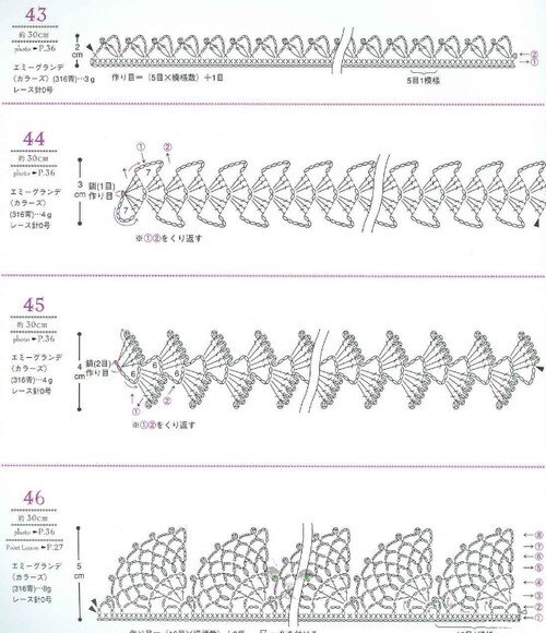 Кружева крючком для начинающих схемы с подробным описанием вязание