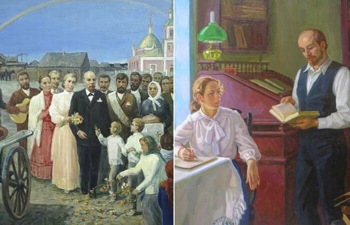 Вот что выдал Яндекс на запрос "Венчание Володи Ульянова и Нади Крупской"