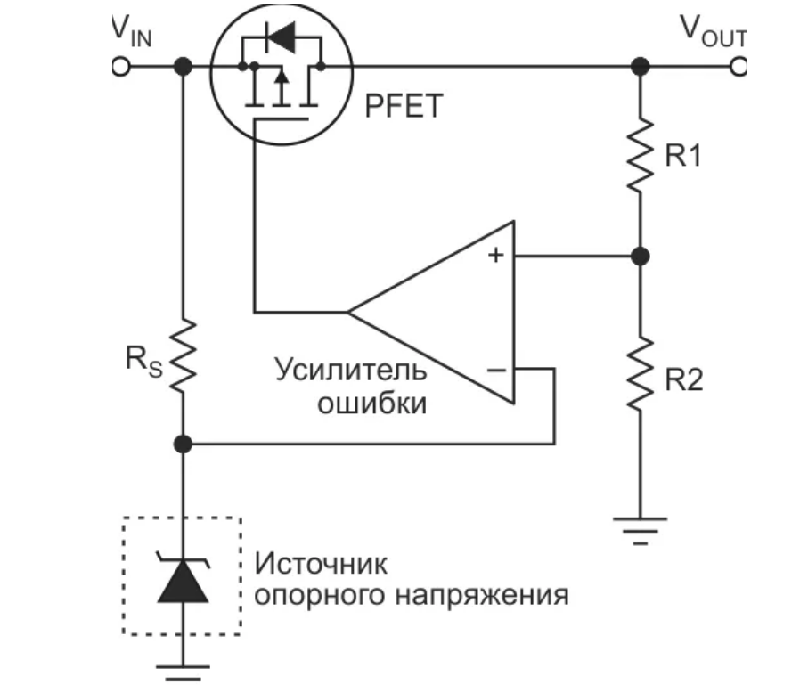 Схема усилитель ошибки