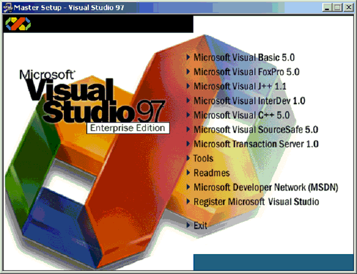 Вторая версия Visual Studio - 1997 год.