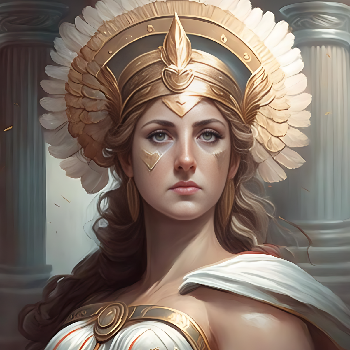 Древнегреческая богиня Афина (создано в нейросети Kandinsky 2.1) 