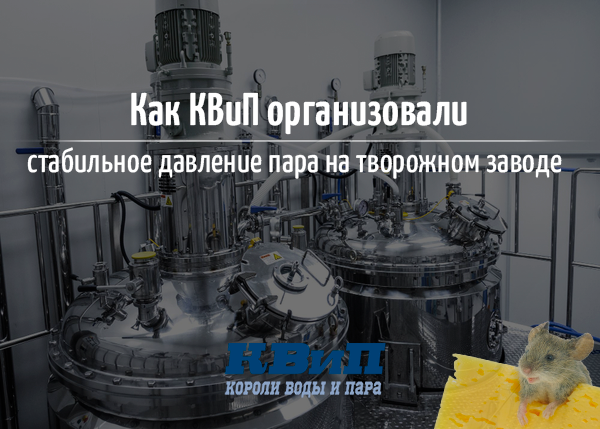 Организация стабильного давления пара на творожном заводе