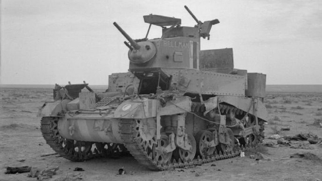 Подбитый под Тобруком М3 Stuart британской 7-й бронетанковой дивизии, 1941 год. Фото: commons.wikimedia.org