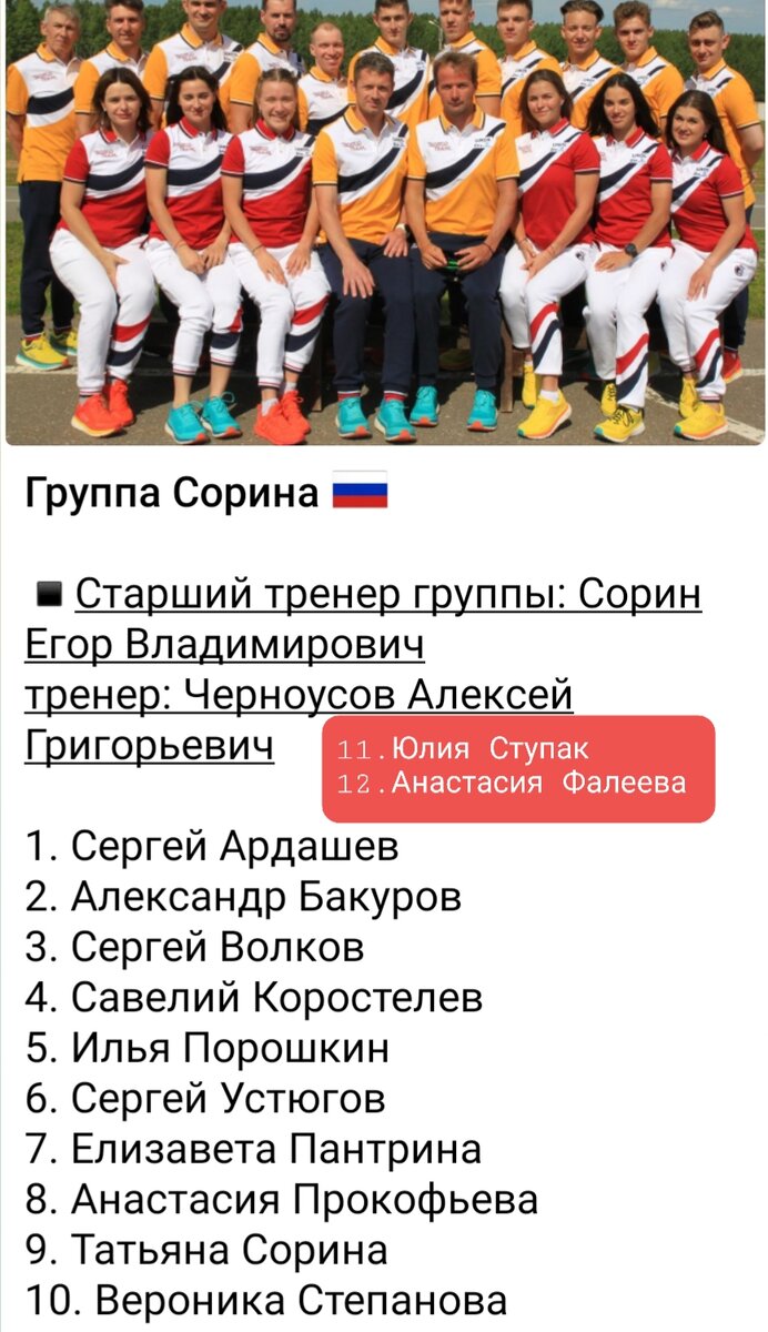 Группа Егора Сорина 