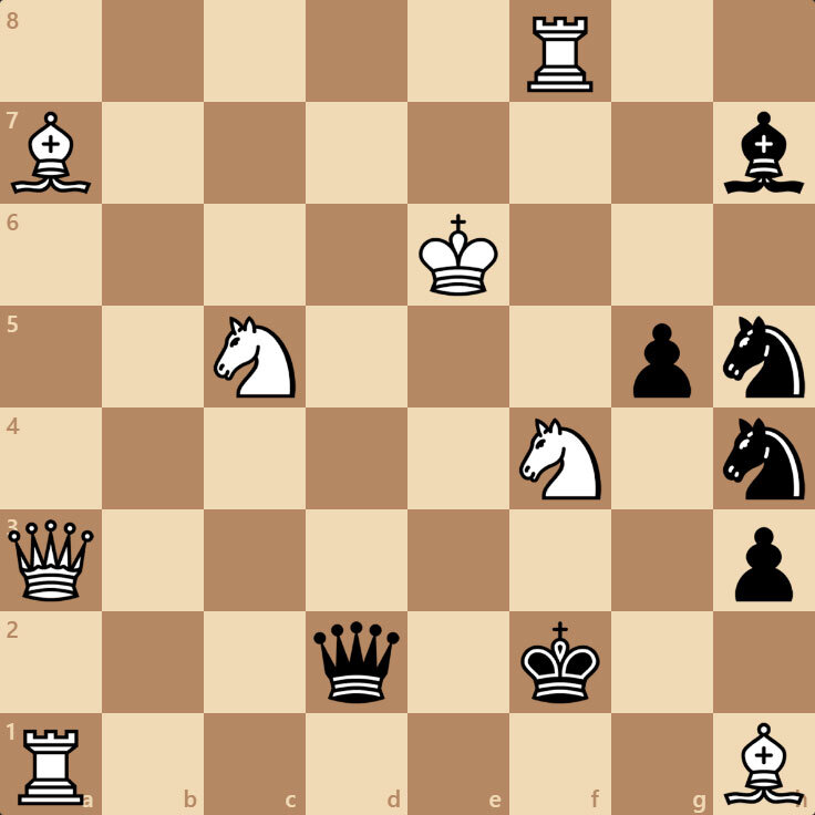 Белые дают мат в 1 ход. Как ?