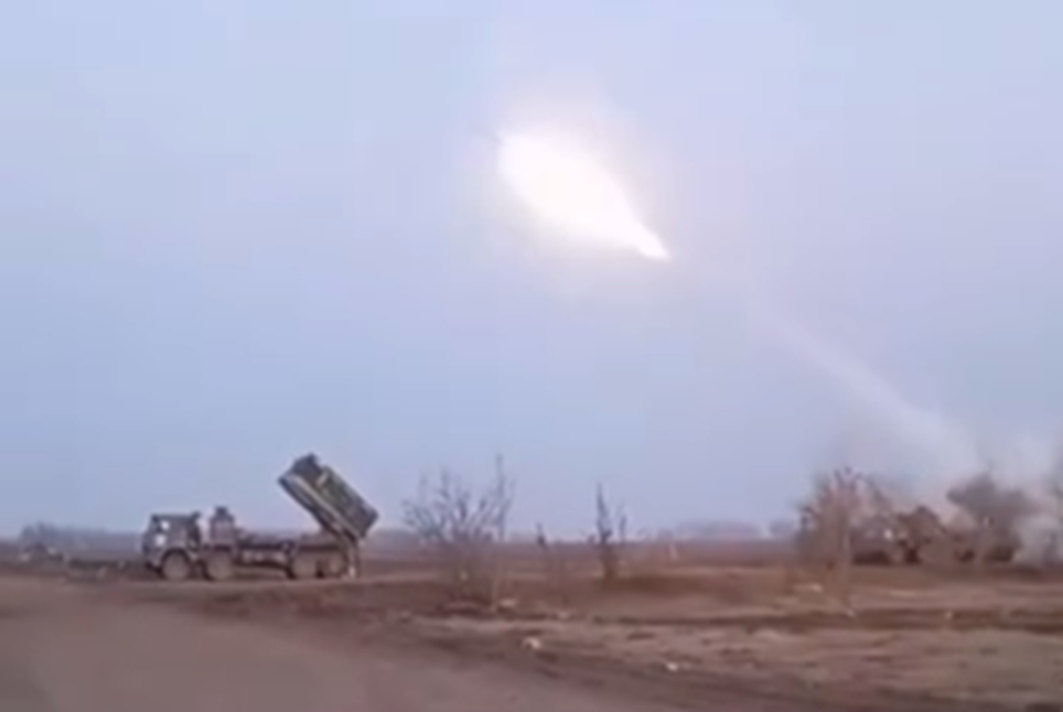 Дистанционная постановка минного поля. Кадр из видеохроники.