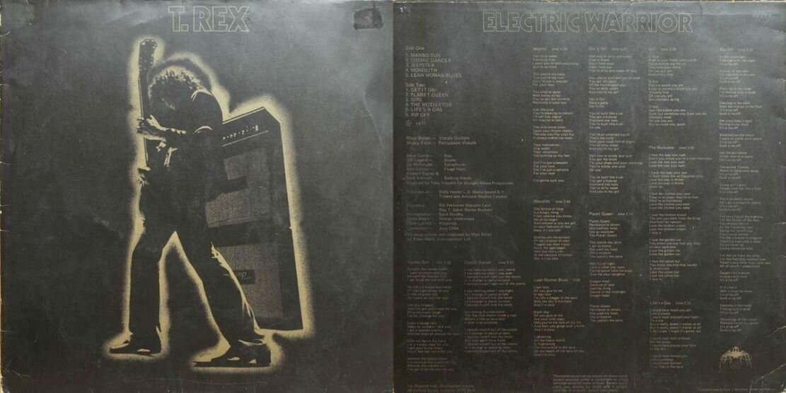 Конверт английского винилового выпуска, передняя и задняя стороны