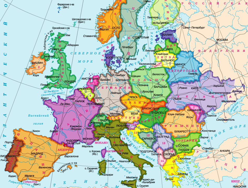 Какие регионы находятся в европе. Карта Европы географическая по странам на весь. Политическая карта Европы со странами крупно на русском 2022. Карта Европы на русском языке географическая крупная. Карта Европы со странами крупно на русском со столицами.