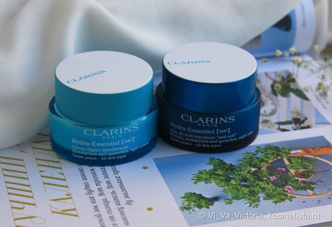 Слева — увлажняющий дневной крем с легкой текстурой для любого типа кожи, справа — увлажняющий ночной крем для любого типа кожи