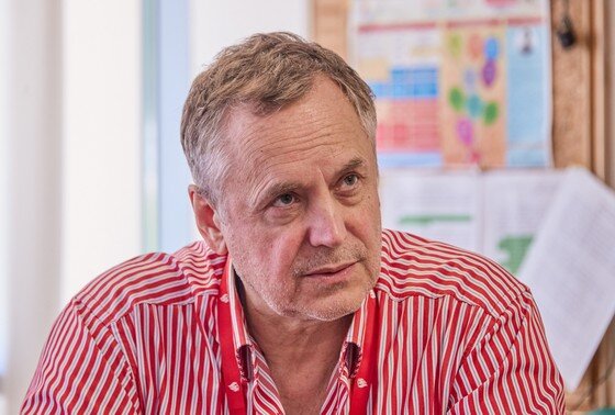    Президент кинофестиваля, актер Андрей Соколов на мастер-классе на Международном детском кинофестивале «Алые паруса»