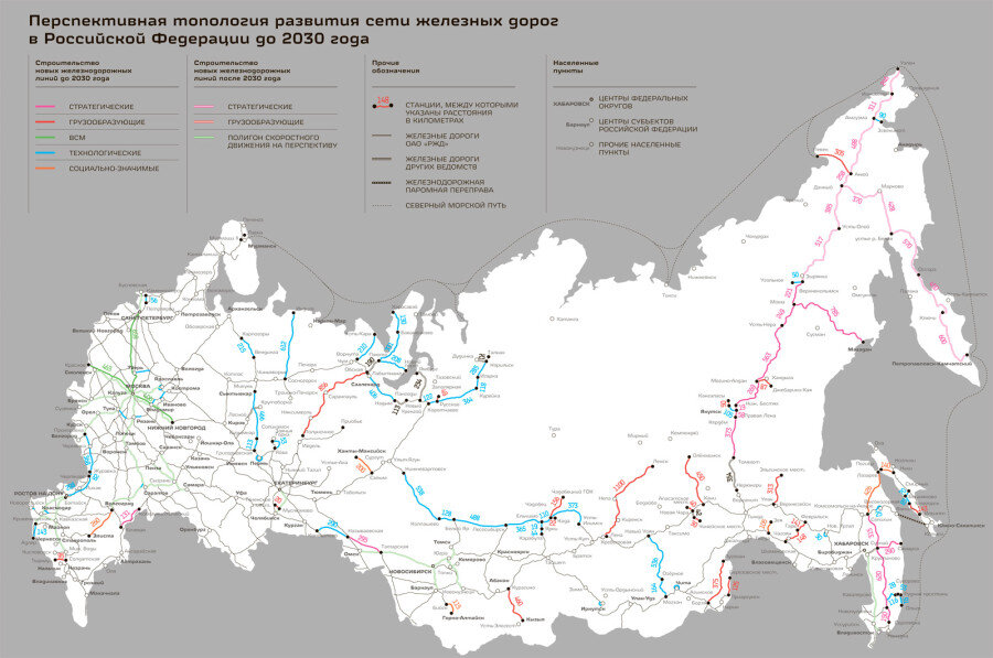 План развития железных дорог до 2030 года.