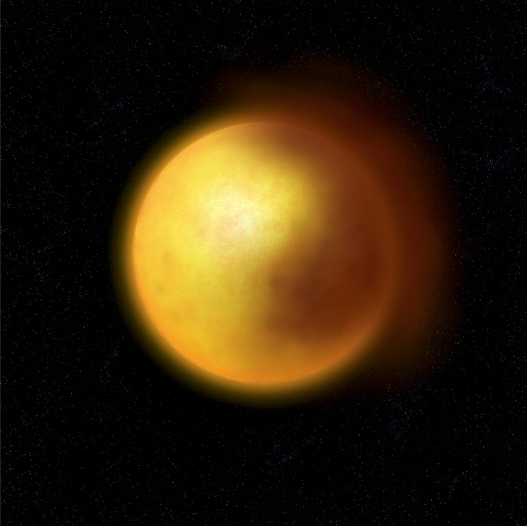 R Северной Короны после извержения, иллюстрация художника (ESO, CC BY 4.0 <https://creativecommons.org/licenses/by/4.0>, via Wikimedia Commons)