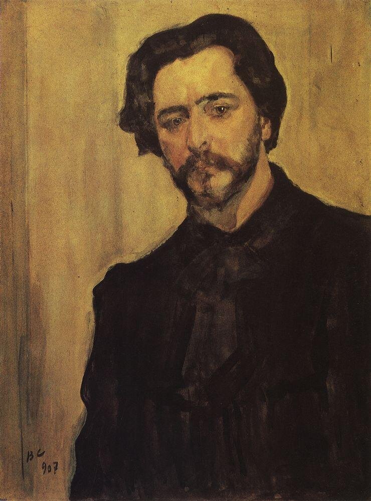 Портрет писателя Леонида Андреева. В.А.Серов. 1907. Москва. Литературный музей