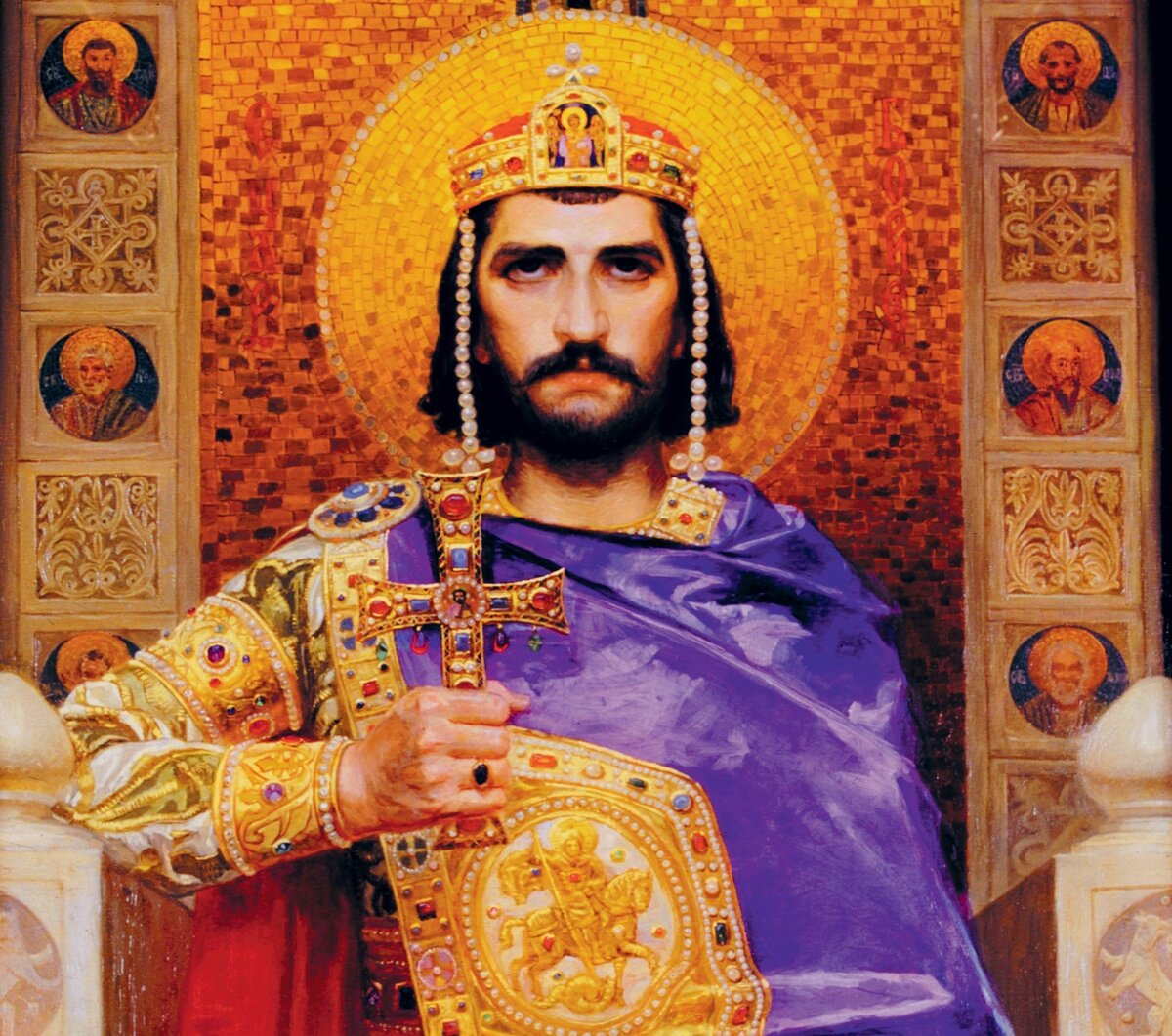 Святой царь Борис I. Икона из храма Рождества Христова, Шипкинский монастырь