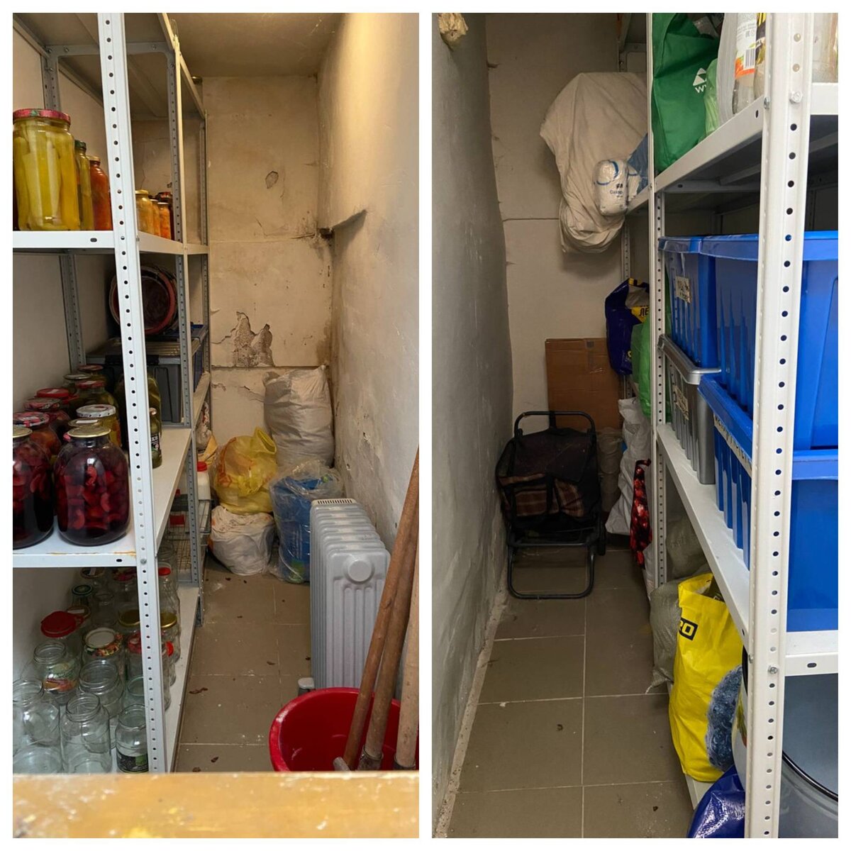 Подвал после первого этапа расхламления