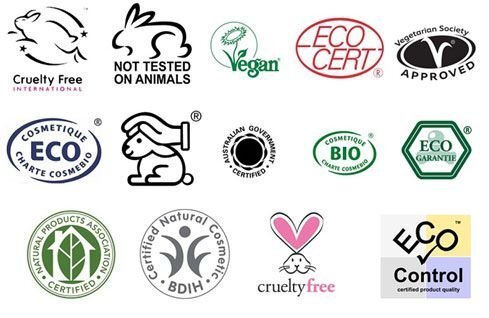      Популярные cruelty-free логотипы