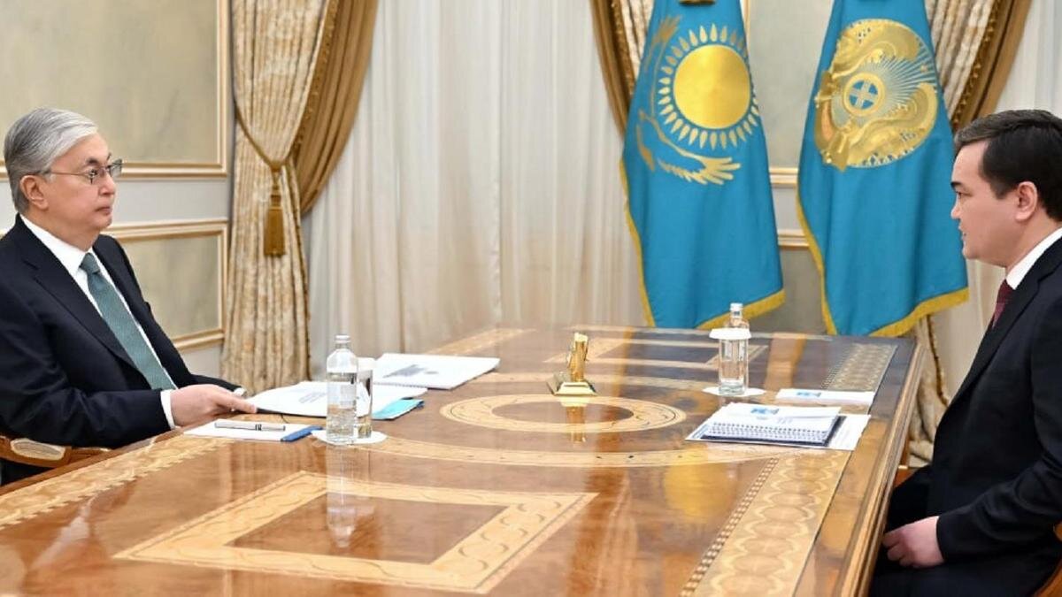    Касым-Жомарт Токаев и Женис Касымбек:t.me/aqorda_resmi