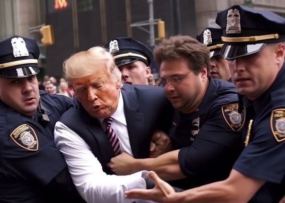 Midjourney на грани: очень реалистичная картинка ареста