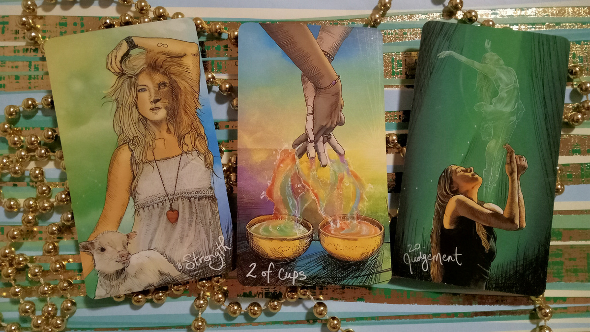 Сила, Двойка кубков, Суд.