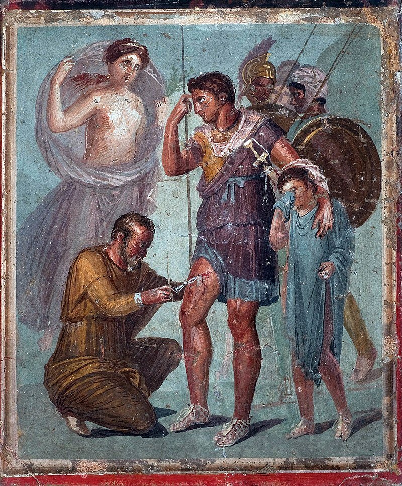 Античная фреска из Помпей с изображением Энея. фото: wikipedia.org