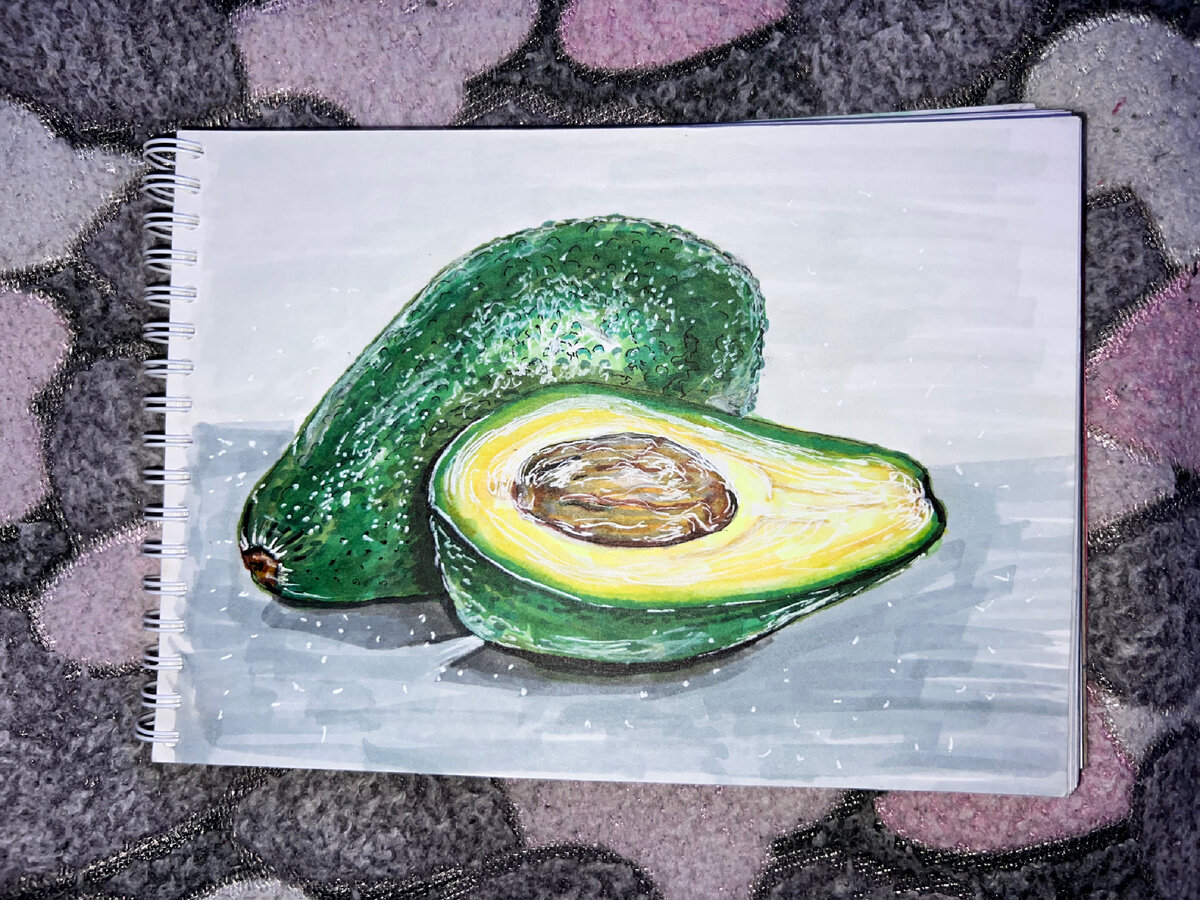 Авокадо маркерами