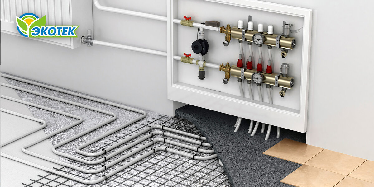 Монтаж теплых полов. Экотек