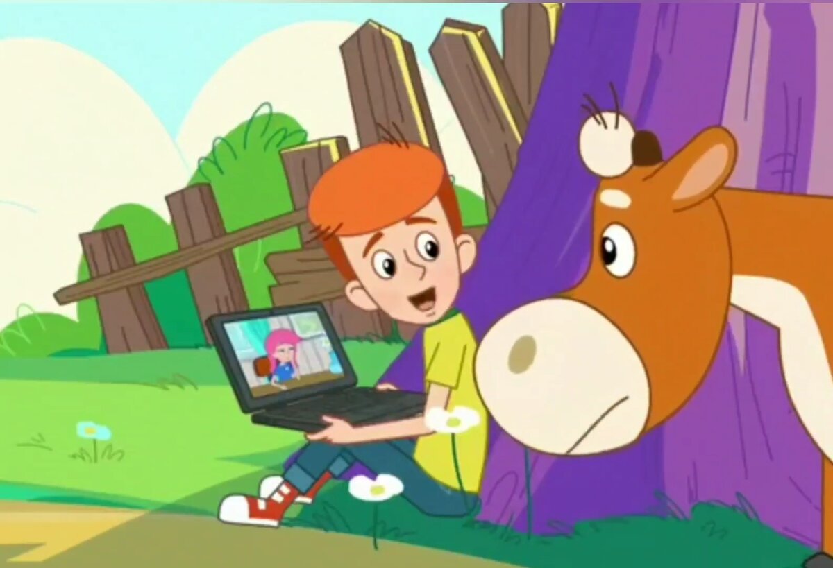 Фрагмент из российского мультсериала "Новое Простоквашино" Хобби (63 серия).