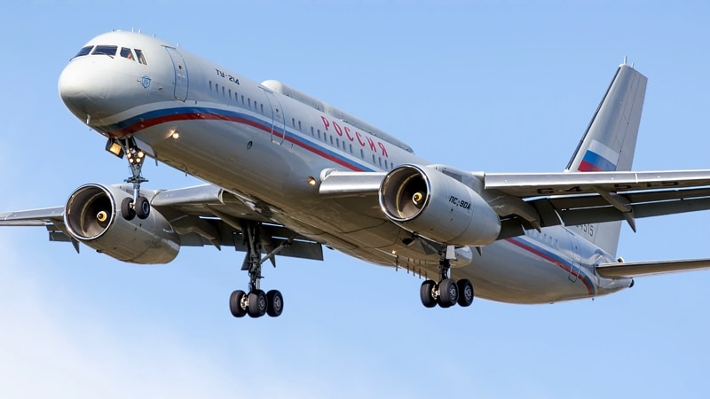 Ту-214 на взлете.
