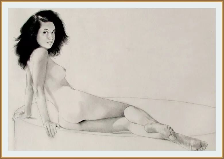  ©  Франко Фузари /  Gianfranco Fusari / Италия / * 1945 г.р / Nude G969 (2015)Pastel drawing