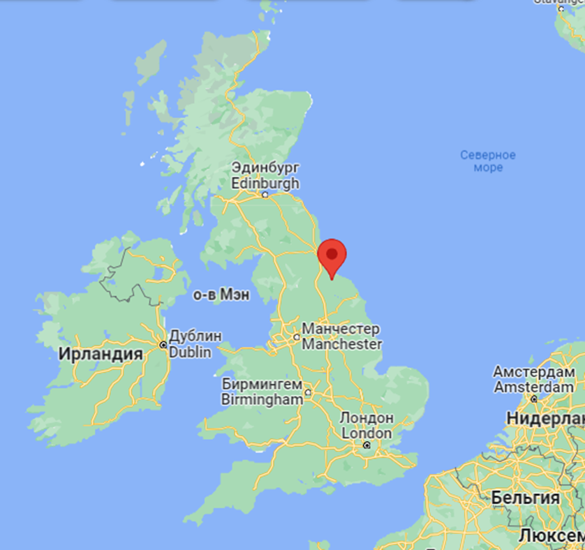 Расположение Мартон-ин-Кливленд. Google.крты