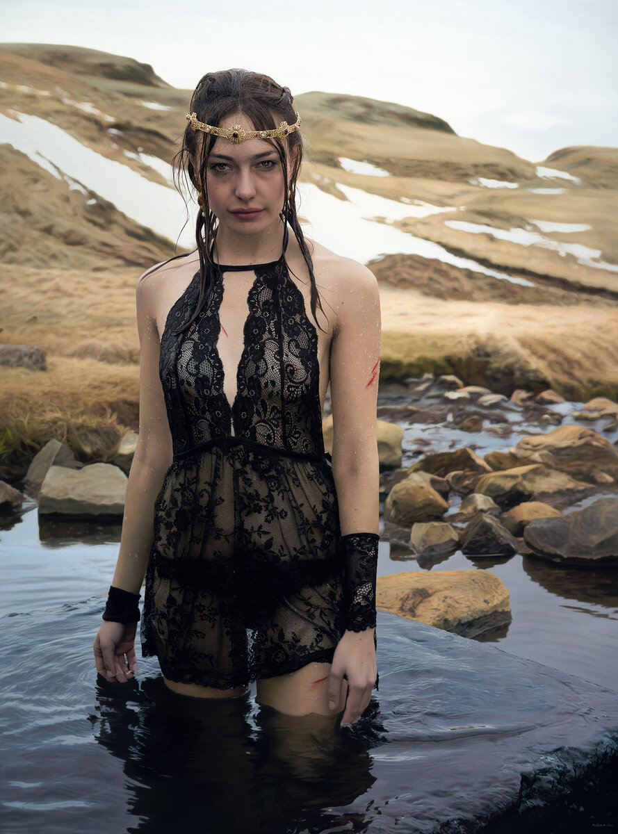 Филипп Вебер «Леди в ожидании» 2020/21 - Холст, масло - 240 x 180 см (94,5 x 70,8 дюйма)