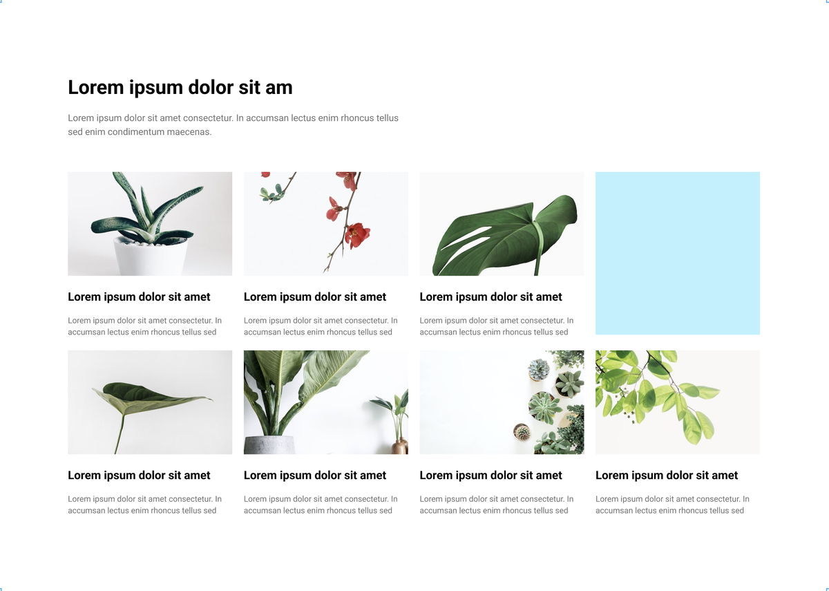 Типографика сайт блог с карточками