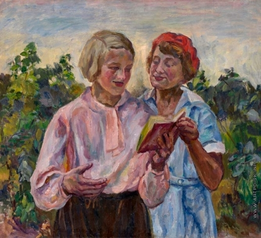 Аристарх Лентулов. Чтение стихов. 1900-е. Частное собрание