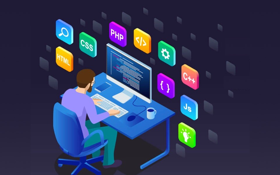 Frontend c. Программирование картинки. Программирование иллюстрация. Программист иллюстрация. Изображение для веб разработчиков