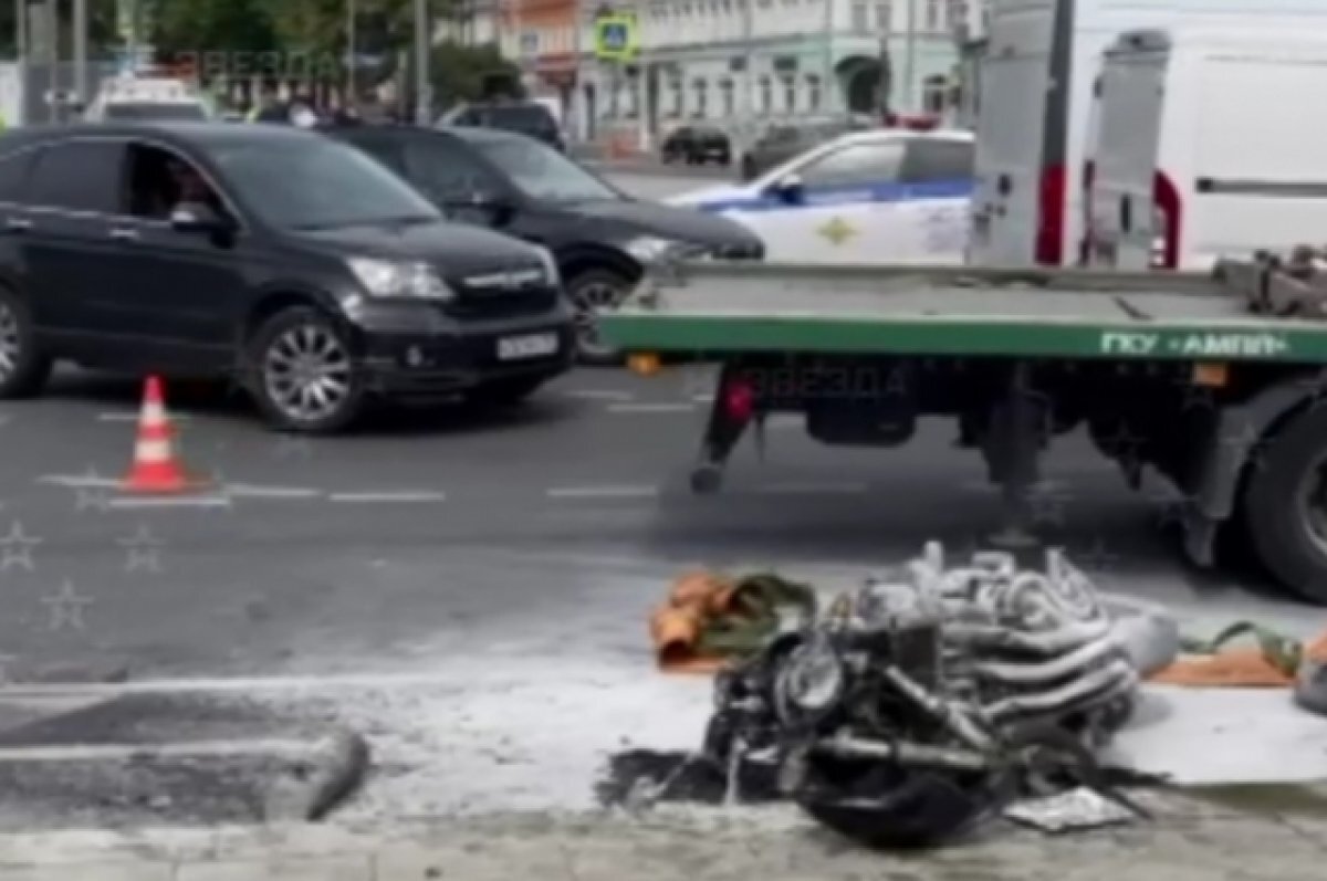    Мотоциклист и пешеход пострадали в ДТП в центре Москвы
