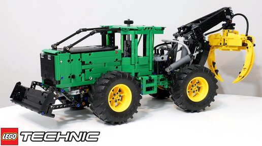 ЗЕЛЁНЫЙ КРАСАВЧИК: Подробный обзор набора ЛЕГО Техник 42157 John Deere 948L Skidder