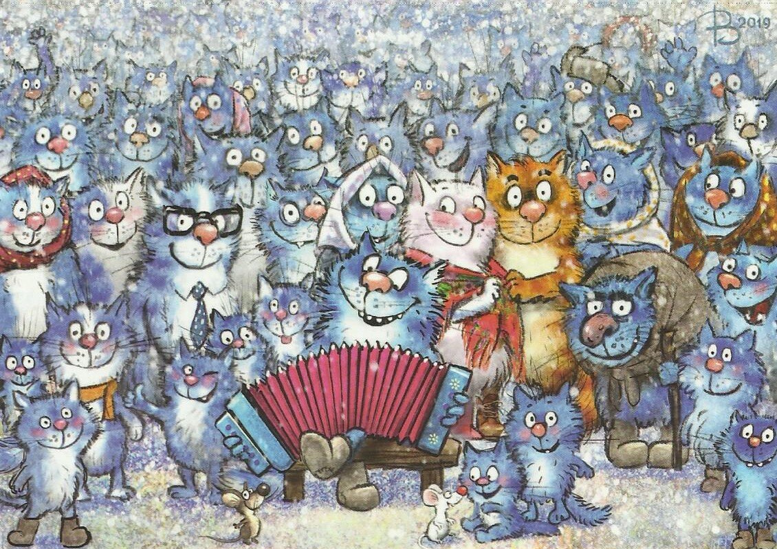 Синее-синее море... котов.
