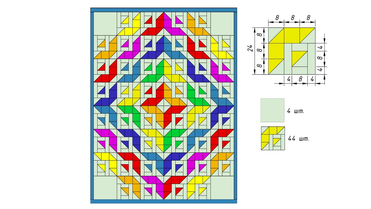 Схемы для лоскутного одеяла с размерами