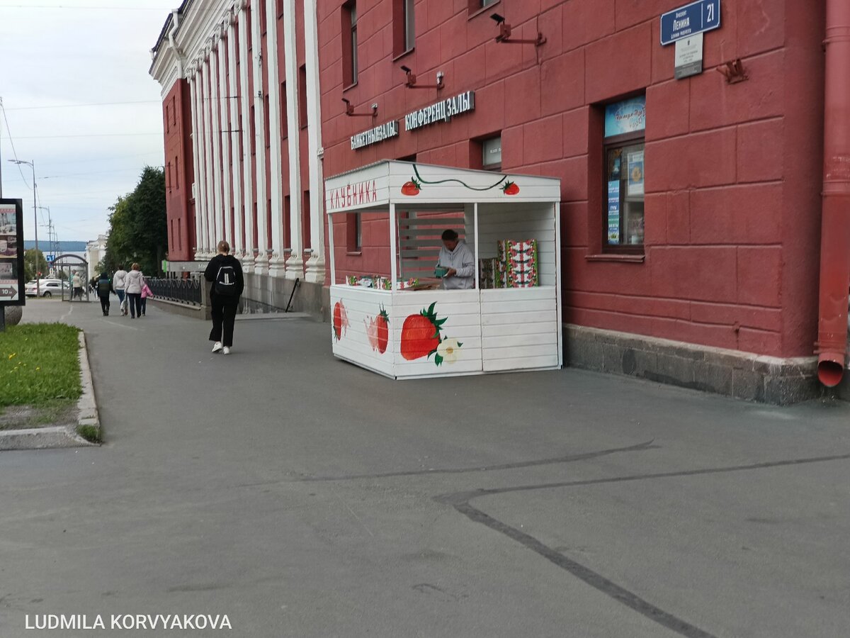    В центре Петрозаводска стало больше торговцев фруктами и клубникой Людмила Корвякова