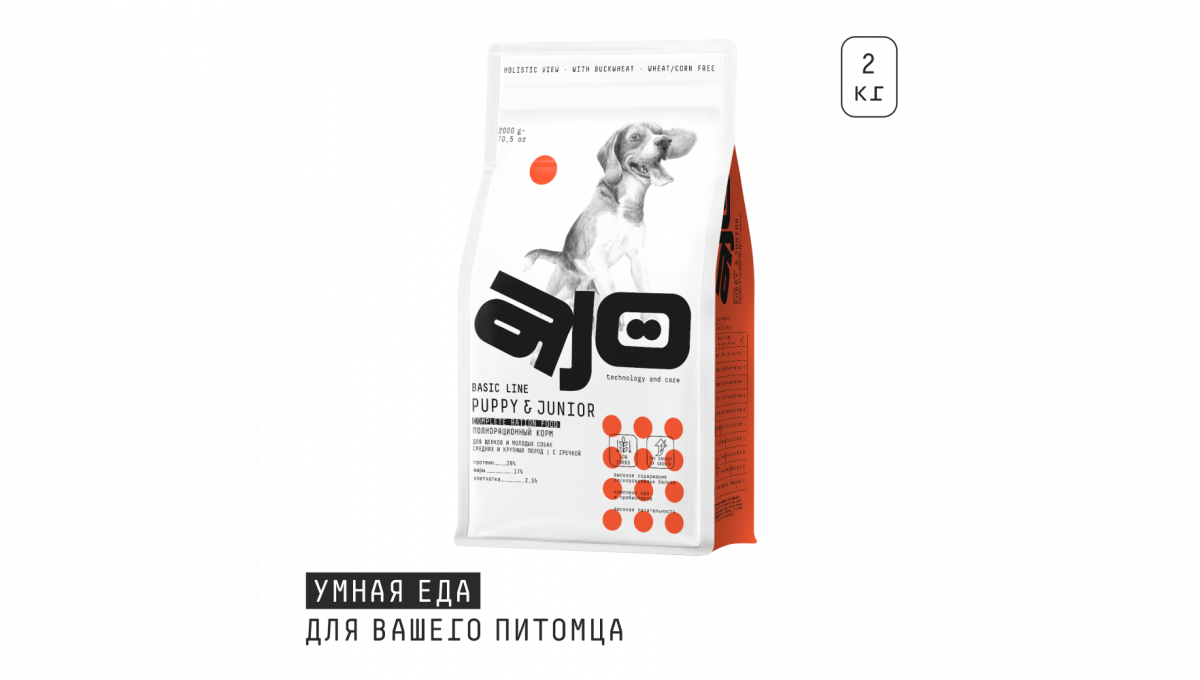 PUPPY & JUNIOR  СУХОЙ ПОЛНОРАЦИОННЫЙ КОРМ

С ГРЕЧКОЙ ДЛЯ ЩЕНКОВ И МОЛОДЫХ СОБАК СРЕДНИХ И КРУПНЫХ ПОРОД