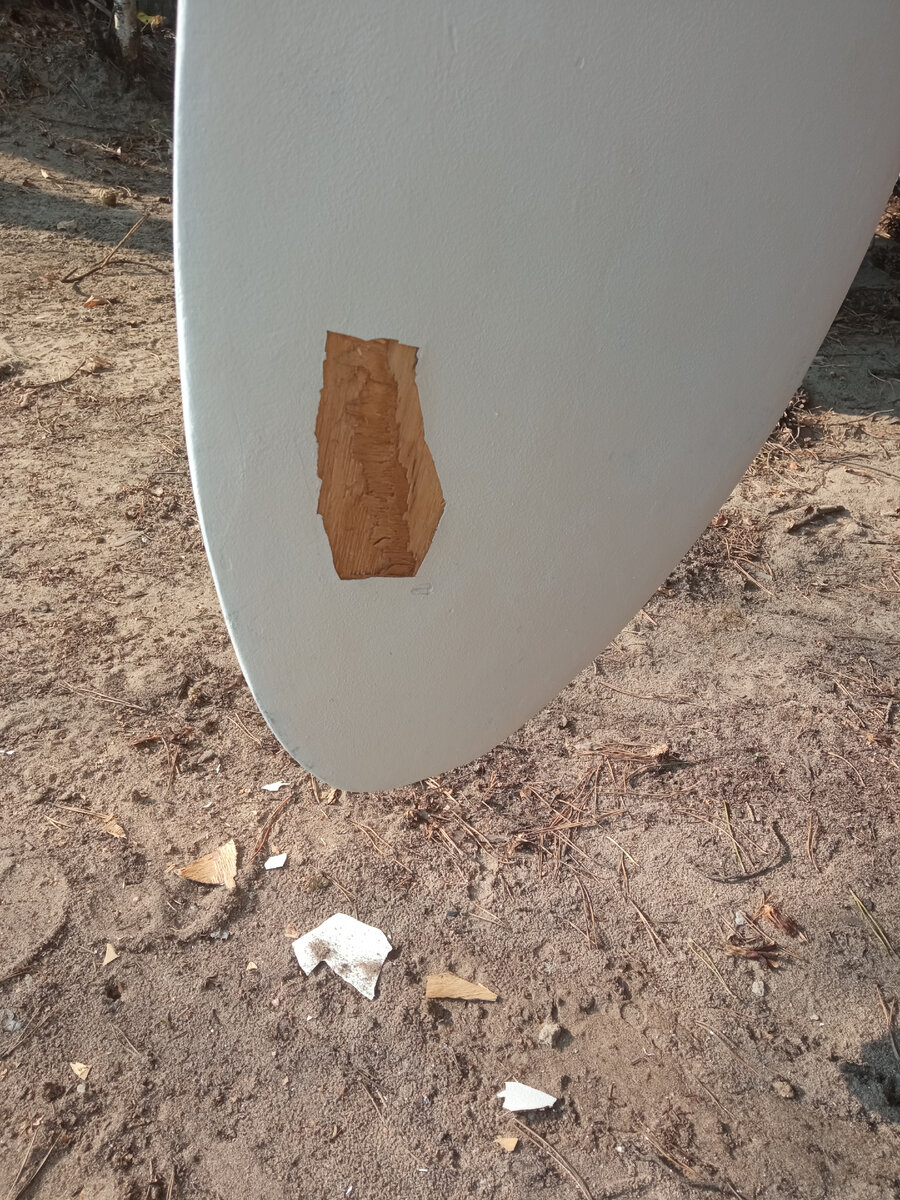 Перо руля после вскрытия краски